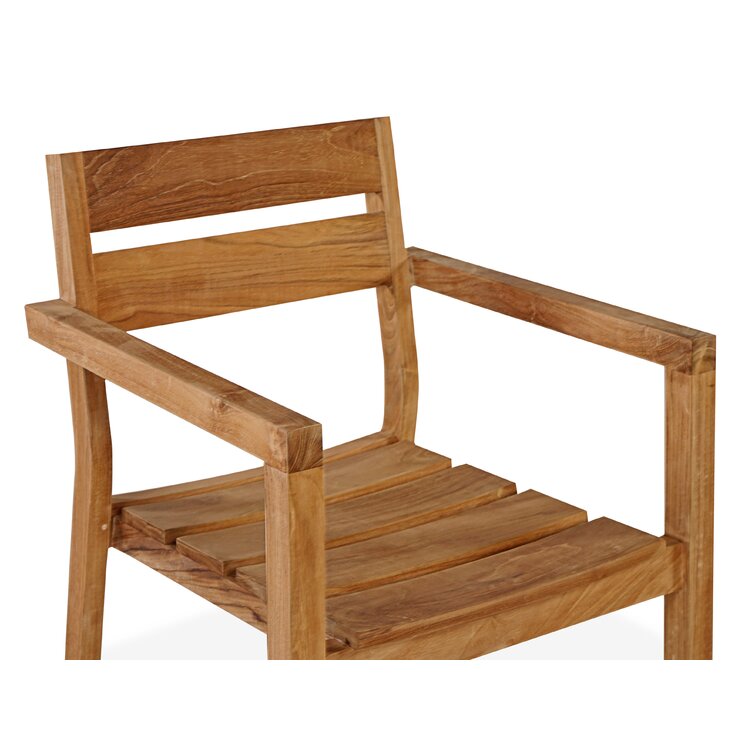 Birch Lane Academy Outdoor Dining Armchair in Solid Reclaimed